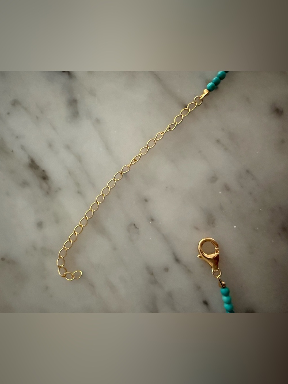 Delicate Turquoise Beaded Necklace - Women Jewelry - Picture 5 of 6